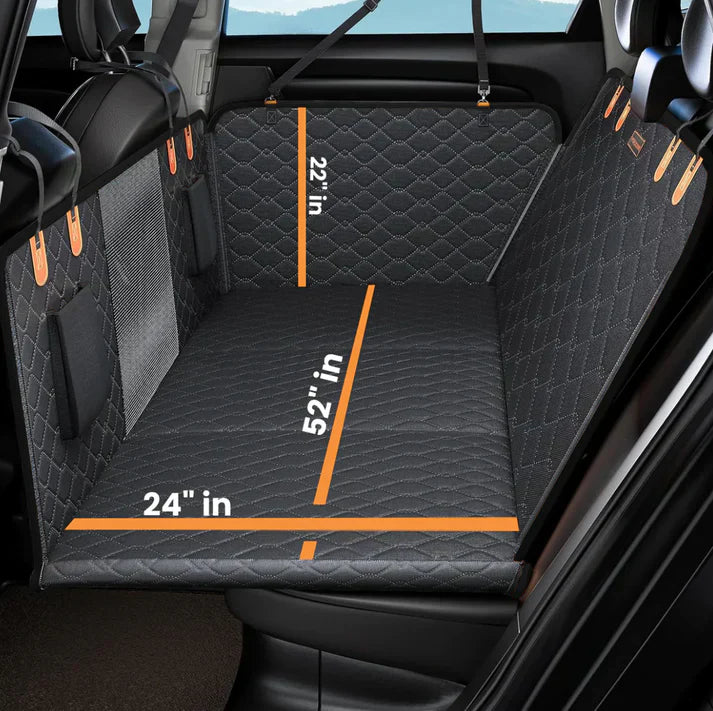 RuffRover 2.0β’ - Hard Bottom Dog Car Seat Protector + (FREE Dog Bed)
