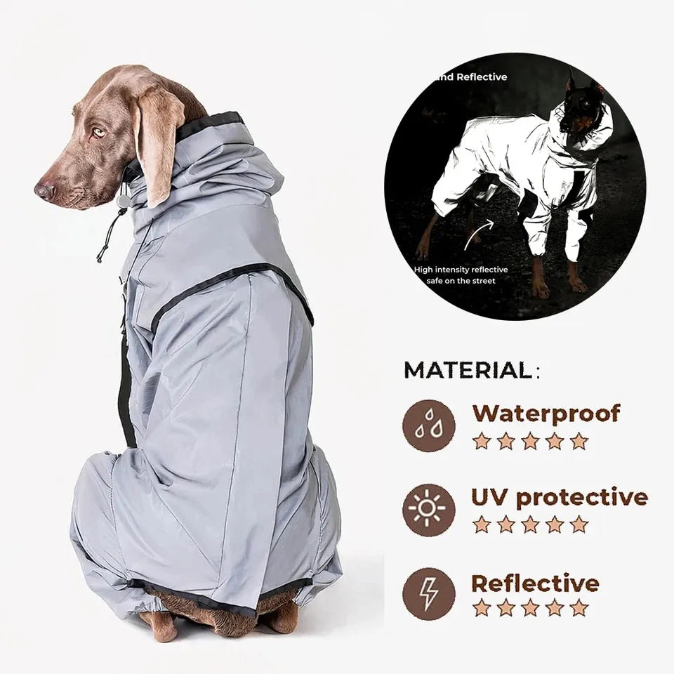 GlowGuard™ Reflective Waterproof Dog Coat for All Seasons