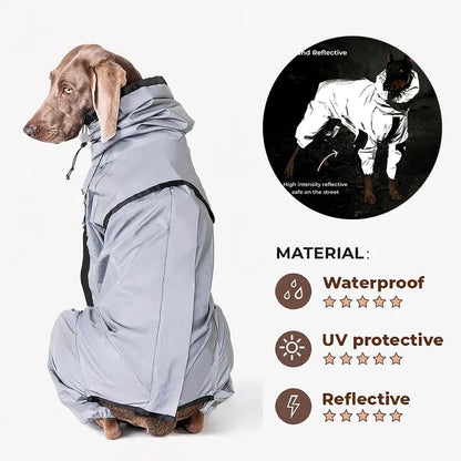 GlowGuard™ Reflective Waterproof Dog Coat for All Seasons