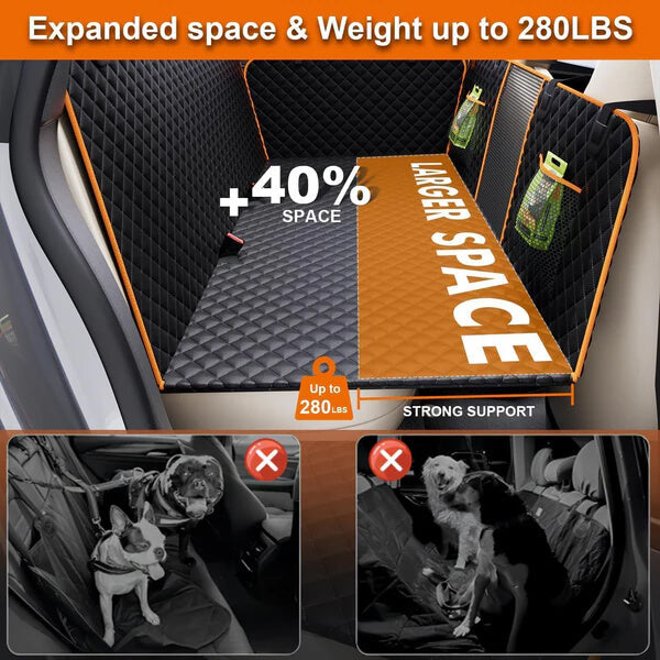 Ruff Rover Assembly RuffRover 2.0™ - Hard Bottom Back Seat Extender + (FREE Dog Bed)