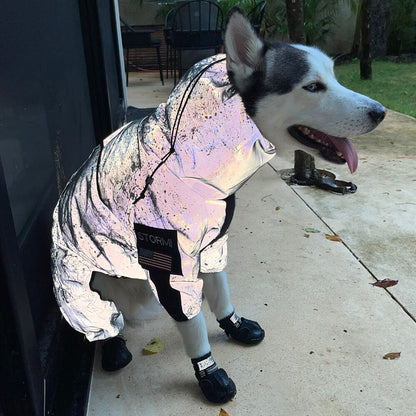 GlowGuard™ Reflective Waterproof Dog Coat for All Seasons