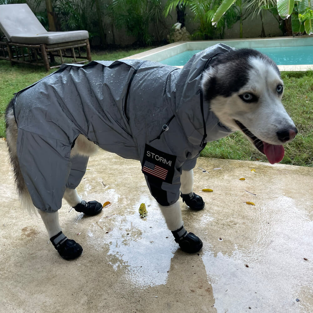 GlowGuard™ Reflective Waterproof Dog Coat for All Seasons